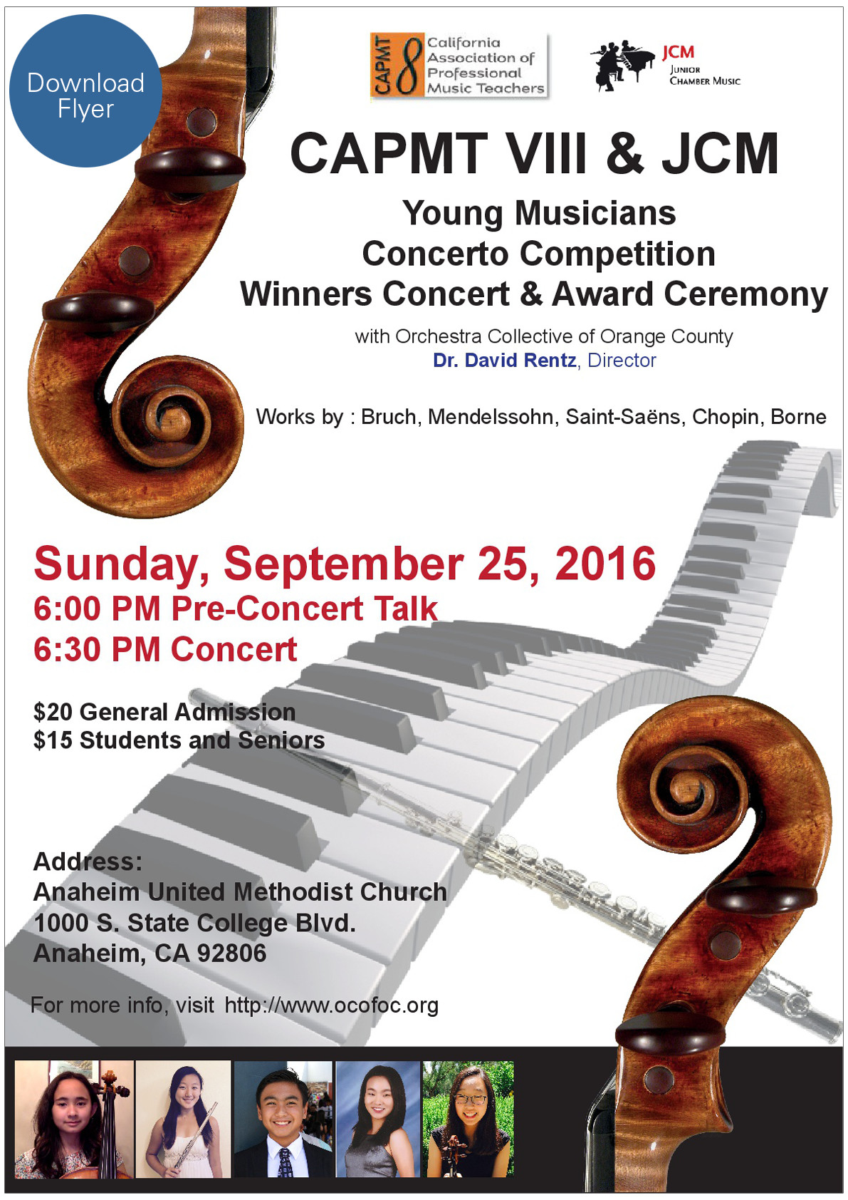 Concerto Winners Concert Flyer
